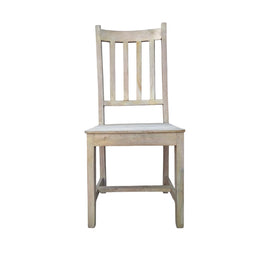 Rustic Whitewashed Wooden Dining Chair