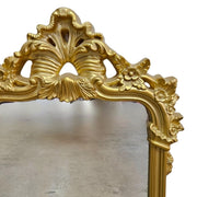 Ornate Rococo Style Gilded Arch Top Wall Mirror