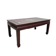 Hand-Inlaid Rosewood Coffee Table with Mother of Pearl