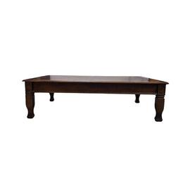 Dark Wood Rectangular Coffee Table