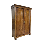 Antique Walnut & Veneer Two-Door Cabinet