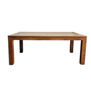The Tuli Table: Handcrafted Solid Natural Teak Dining Centerpiece