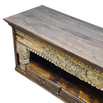 Rajasthani Ornate Hand Carved Solid Wood Credenza Sideboard