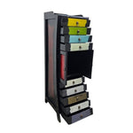 Playful Multicolour Hand Painted Wooden Tallboy Chest of Drawers