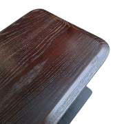 Sleek Espresso C-Shaped Side Table for Modern Living