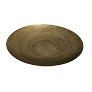 Home Box Rustic Hammered Brass-Toned Metal Decorative Tray