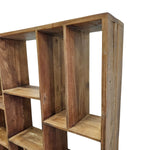 Marina Home Rustic Style Square Multi Compartment Wooden Wall Unit Shelf