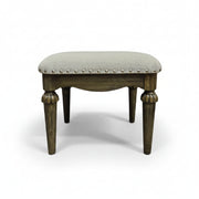 Home Center Lexington Classic Fabric Upholstered Wooden Dressing Stool