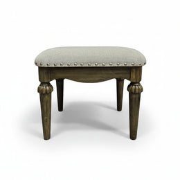 Home Center Lexington Classic Fabric Upholstered Wooden Dressing Stool