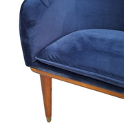 Pottery Barn Navy Velvet Club Accent Chair