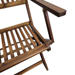 Rosewell Wooden Folding Dining Chair with Armrests