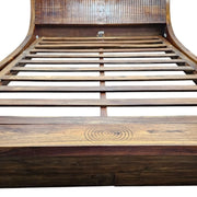 Handcrafted Solid Wood Curved Sleigh Bed Frame