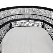Sculptural Black Hand-Woven Rattan Tub Style Accent Armchair