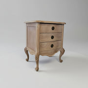 French Provincial Hand-Carved Bedside Chest
