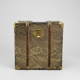 Elegant Paisley Embossed Aluminium and MDF Storage Trunk
