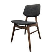 Sleek Scandi-Style Charcoal Fabric Dining Chair