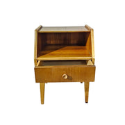 Mid-Century Modern Blonde Oak Bedside Table