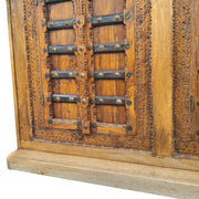 Hand-Carved Rustic Bar Counter