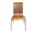 Lucca Contemporary Zebrano Veneer Slatted Dining Side Chair