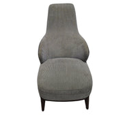 Single Seater Fabric Armchair with Ottoman