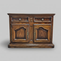 Century Furniture Antique Style Solid Wood Two Drawer Buffet Credenza