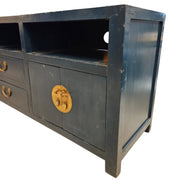 Midnight Azure Oriental Style Media Console