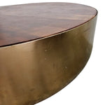 Contemporary Brass Drum Round Coffee Table
