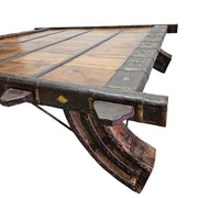 Hand-Carved Antique Style Low Profile Coffee Table