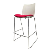 Alba Race Contemporary Red and White High Bar Stool