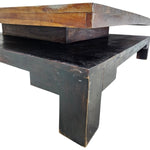 Zen Two-Tier Square Coffee Table with Slate Inlay