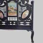 Heritage Sindhi Antique Hand-Carved Wood Four-Poster Bed