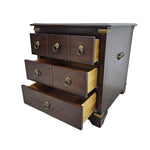Vintage-Inspired Campaign Style Solid Wood Nightstand