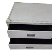 Vintage Traveler Cream Studded Trunk Coffee Table
