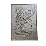 Japack Rose Mixed Media Metallic Silver Framed Canvas Art