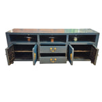 Midnight Azure Oriental Style Media Console