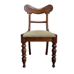 Antique 1830s Victorian Balloon Back Dining Chair