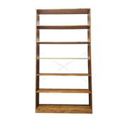 Rustic Charm Tall Solid Wood 7-Shelf Bookcase