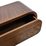 Sculptural Retro Brown Capsule Bedside Table