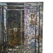 THE One Retro Glam Distressed Mirrored Glass Drinks Cabinet