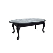 Black & White Oval Coffee Table