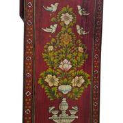 Hand-Painted Terracotta Floral Sideboard
