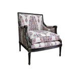Classic French Bergère Armchair in Vibrant Paisley