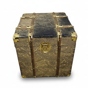 Elegant Paisley Embossed Aluminium and MDF Storage Trunk