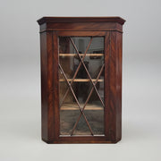 George III Style Mahogany Astragal Glazed Corner Cabinet