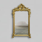 Ornate Rococo Style Gilded Arch Top Wall Mirror
