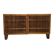 Slatted Mid-Century Modern Storage Console
