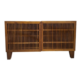 Slatted Mid-Century Modern Storage Console