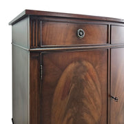 Vintage Style Elegant Bowfront Wooden Cabinet