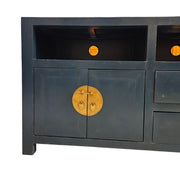 Midnight Azure Oriental Style Media Console