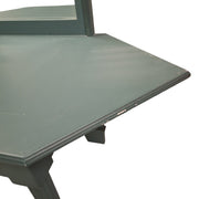 Upcycled Sage Green Wooden Dressing Table with Mirror